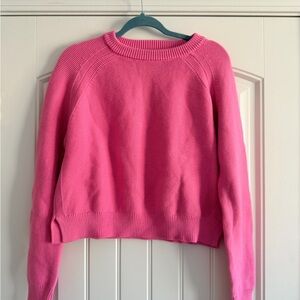 French Connection Vibrant Pink Crew Neck Sweater